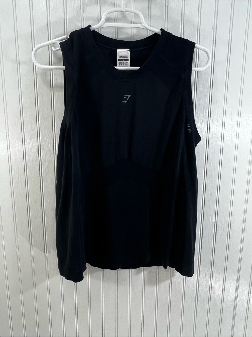 Gymshark Women’s Flex Loose Fit Tank Top Black Size Medium Mesh Seamless